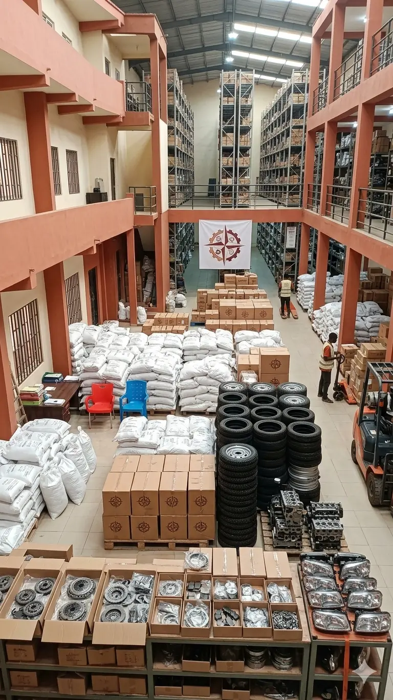 Gstar warehouse stock of tricycle spare parts